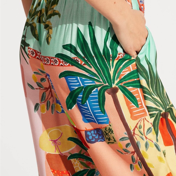 NWOT Seafolly Australia - On Vacation Silk Pant - Azure 🌴 - Picture 5 of 6